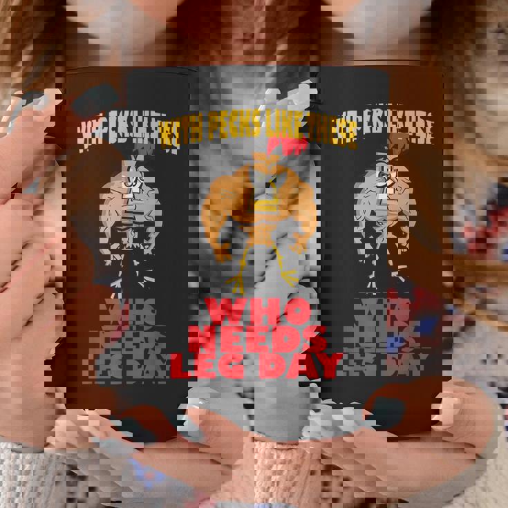 面白いジムフィットネスワークアウトtシャツ チキンレッグ コーヒーマグ 面白い贈り物