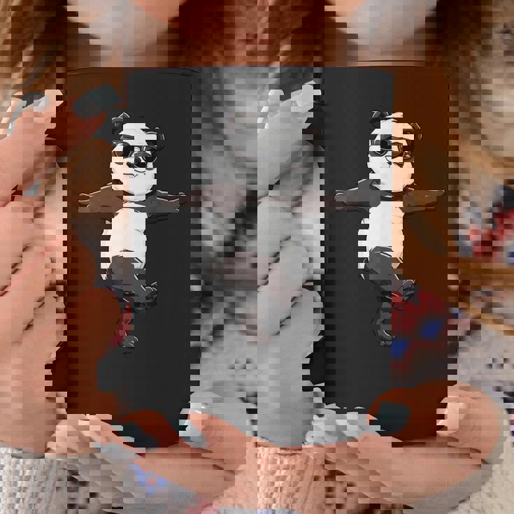 面白いパンダダンシングダンスポーズサングラス コーヒーマグ 面白い贈り物