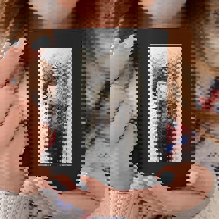 黒と白の天使 クラシックヴィンテージアート コーヒーマグ 面白い贈り物