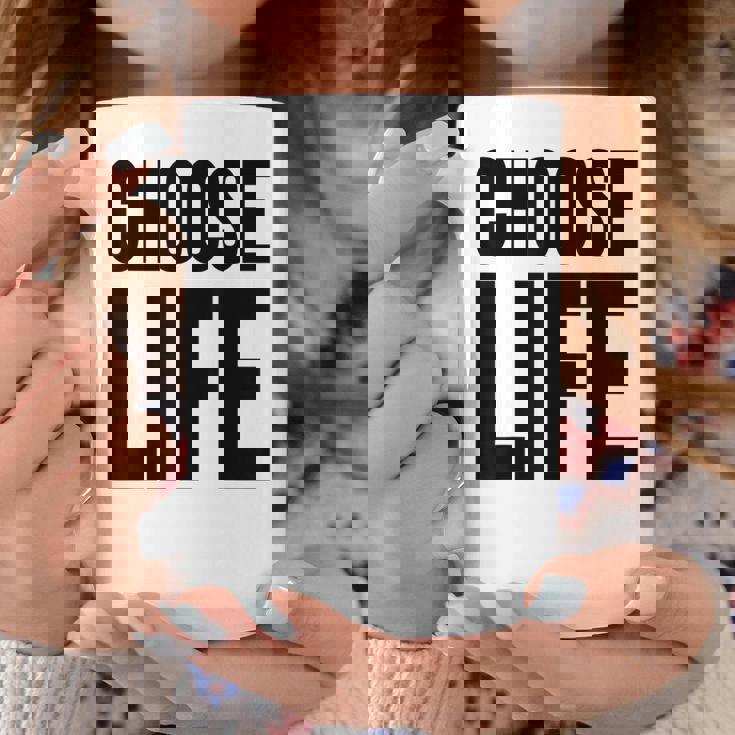 Choose Life 前面と背面の両面デザイン コーヒーマグ 面白い贈り物