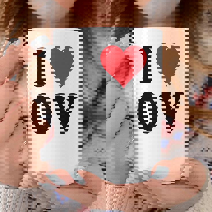 I Heart Ov Initials I Love OV First And Last Name O コーヒーマグ 面白い贈り物