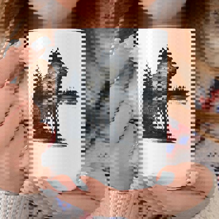 Nature Mountains Adventure Wolf Outdoor Wildlife Forest Coffee Mug Unique Gifts