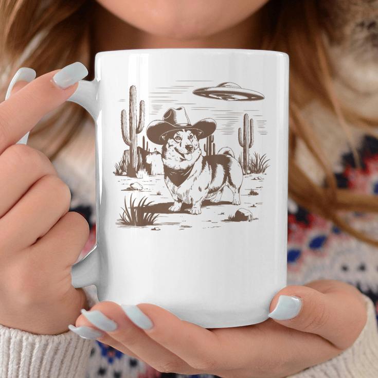 Ufo Corgi Western Alien Vintage 90S Wild West Fun Cowboy Dog Coffee Mug Unique Gifts
