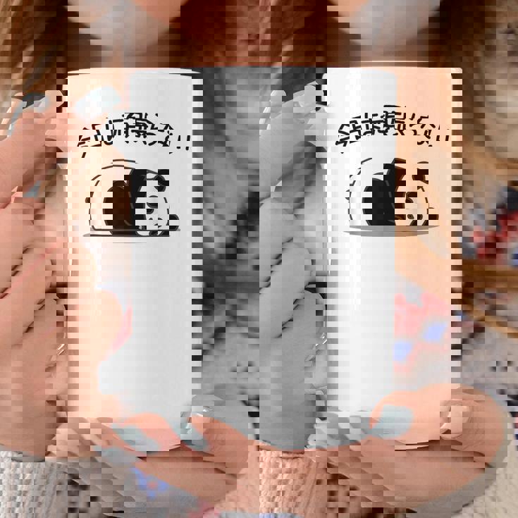 【今日は頑張らない】パンダ おもしろ 面白い熊 可愛い ユーモア ギャグ ネタ ウケ狙い 笑える だらだら ウケる コーヒーマグ 面白い贈り物