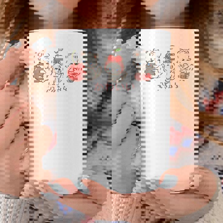 かわいい ねこ さくらんぼ カワイイ 日本風 キャット カートゥーン コーヒーマグ 面白い贈り物