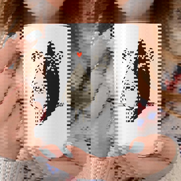 かわいい影モンスター コントラスト イラスト 長袖tシャツ コーヒーマグ 面白い贈り物