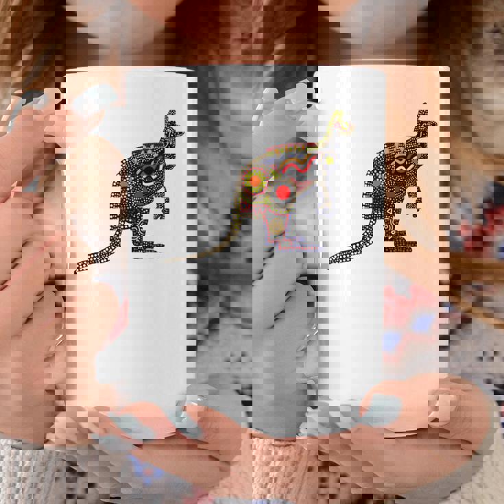 アボリジニアート カンガルー。 コーヒーマグ 面白い贈り物