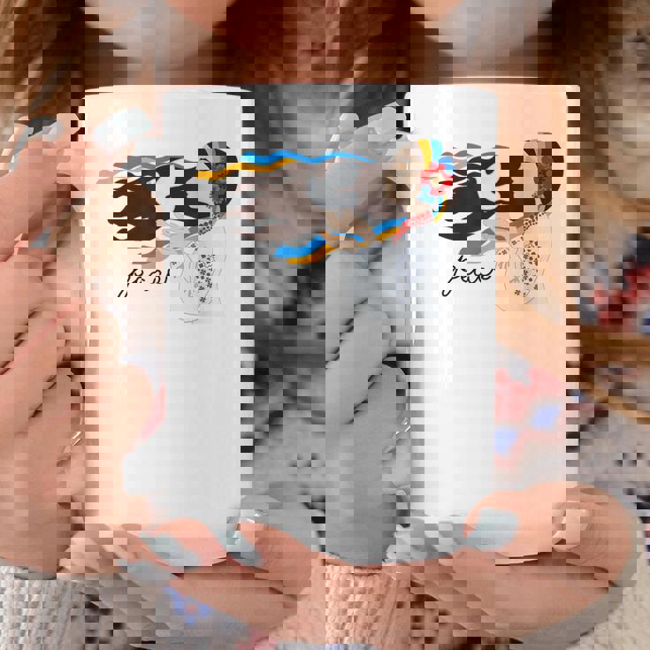 ウクライナの少女がウクライナの平和を支援 コーヒーマグ 面白い贈り物