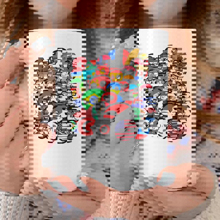 カントリーボールまたはポーランドボールの各国のグループ写真 コーヒーマグ 面白い贈り物