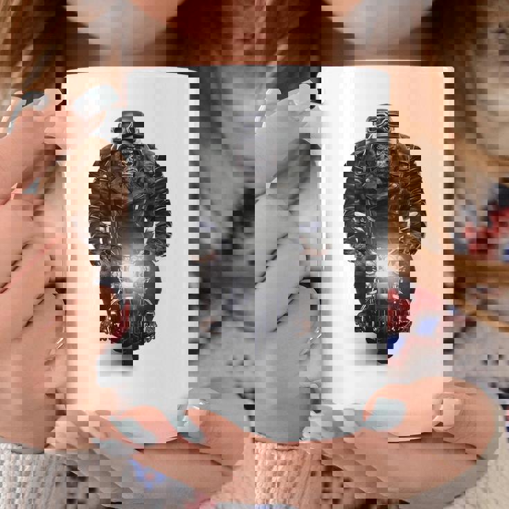 ゴリラ 動物 バイク ヘルメット コーヒーマグ 面白い贈り物