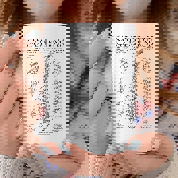 サックス オールド ヴィンテージ 特許 図面 プリント コーヒーマグ 面白い贈り物
