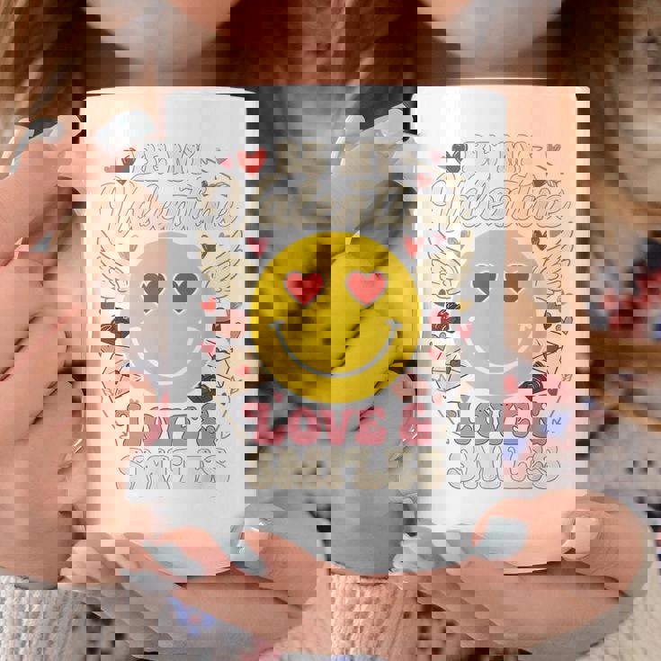 バレンタイン スマイルフェイス ハート 翼 かわいい 愛 チョコレート コーヒーマグ 面白い贈り物