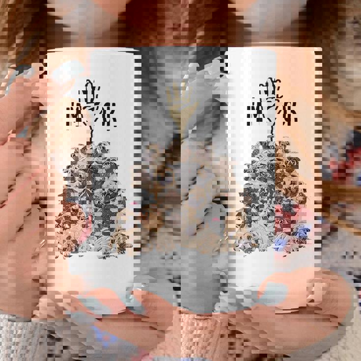 パグがいっぱい I'm Ok パグ好き。 コーヒーマグ 面白い贈り物