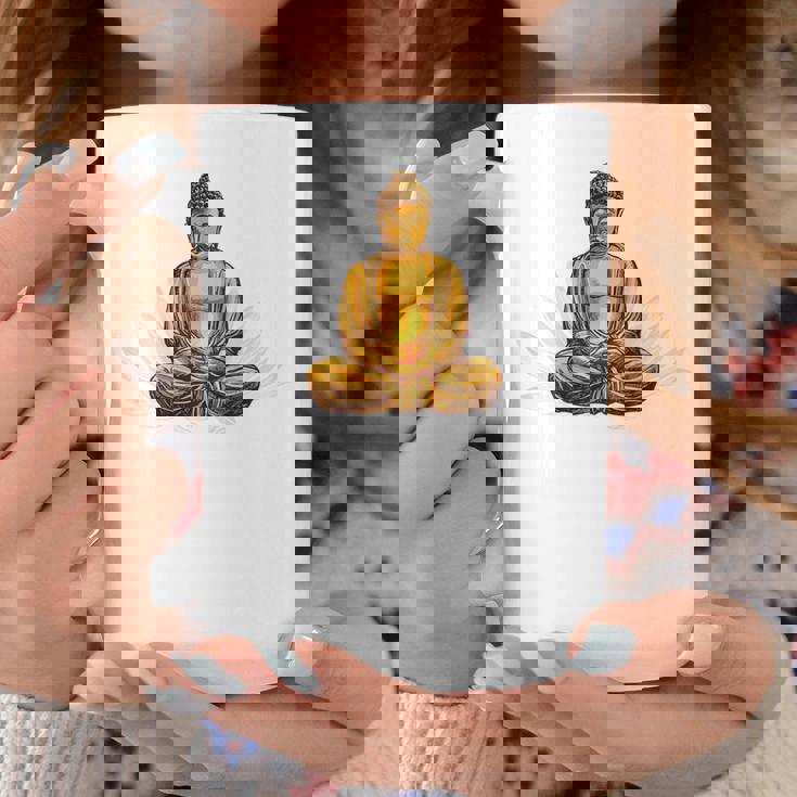 ブッダ 国際ヨガデー バックプリント コーヒーマグ 面白い贈り物