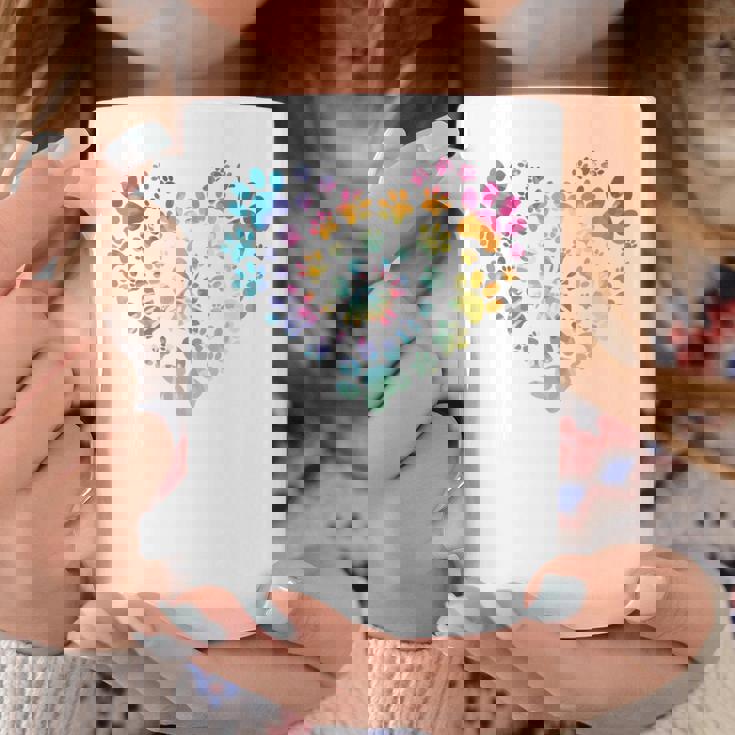 バックプリント 犬の足跡 犬 ペット 足跡 プリント 長袖tシャツ コーヒーマグ 面白い贈り物