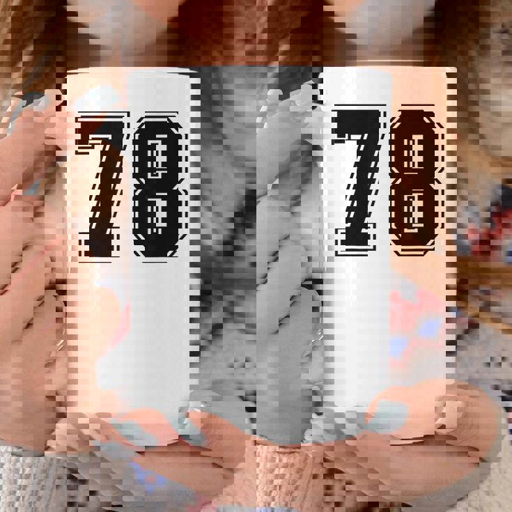 番号 78 ブラック スポーツファン ジャージ ナンバー コーヒーマグ 面白い贈り物