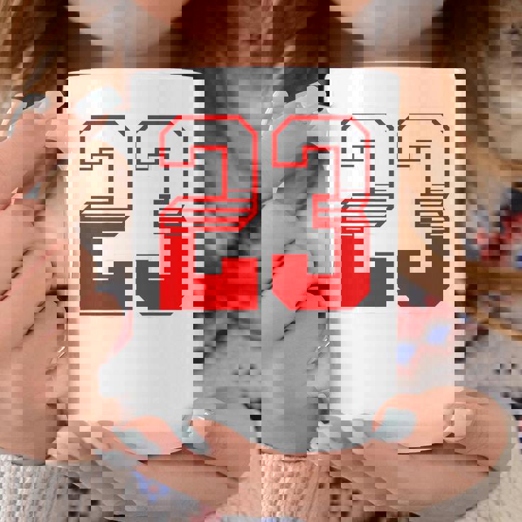 白赤番号 23 スポーツチーム コーヒーマグ 面白い贈り物