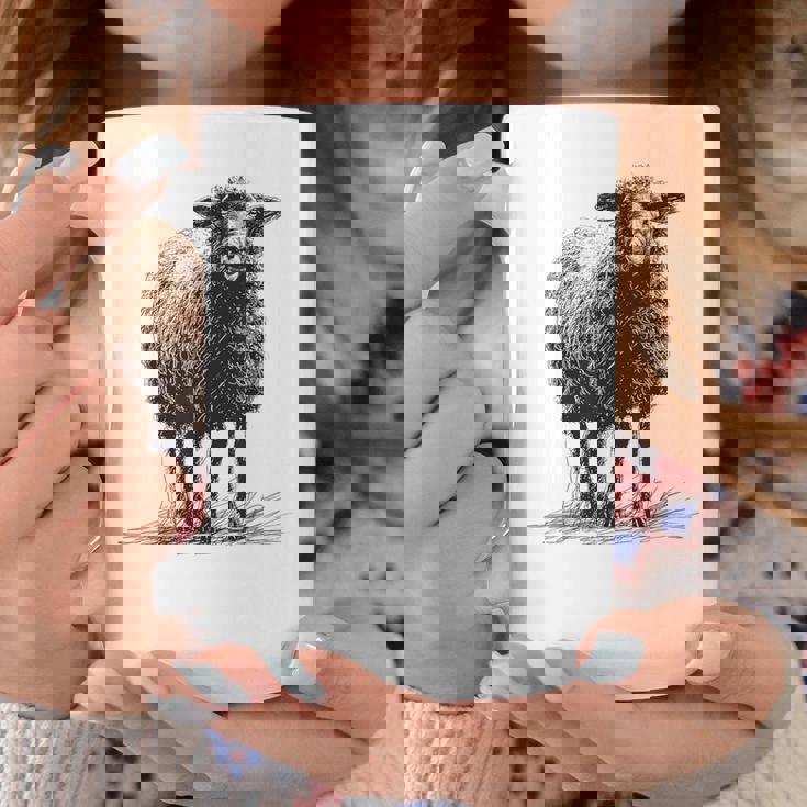 羊 アニマルプリント 動物園 ドローイング アート 絵画 羊 コーヒーマグ 面白い贈り物