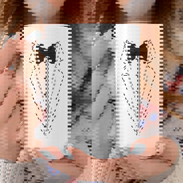 蝶ネクタイ付きホワイトtシャツ タキシード 面白いシャツ コーヒーマグ 面白い贈り物