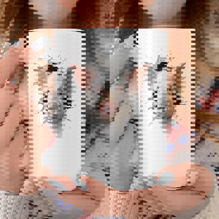 豚 アニマル柄 グラフィック 図面 イラスト 顔 豚 コーヒーマグ 面白い贈り物