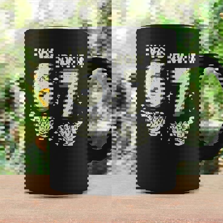 7歳の誕生日 I Was 6 Now Im 7歳 シックスセブン ミーム キッズ コーヒーマグ ギフトのアイデア