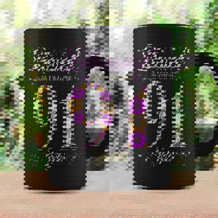 91歳の91歳の誕生日bデーパーティー 神に祝福されて コーヒーマグ ギフトのアイデア