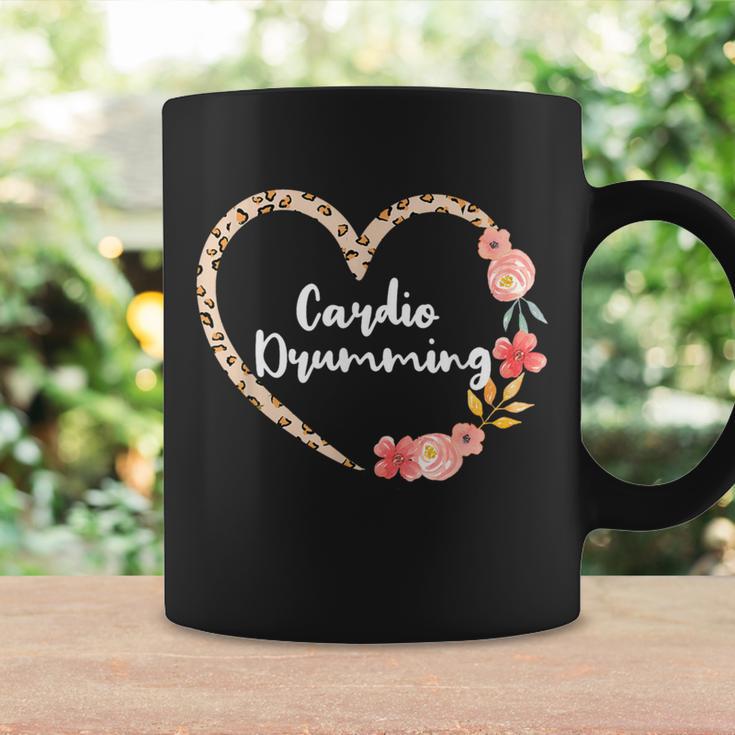 Cardio Drumming Fitness Gym Leopard Floral Heart For Women Coffee Mug Gifts ideas