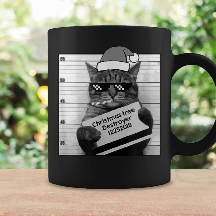 Destructor De Árbol De Navidad Para Amantes De Los Gatos Taza de café Ideas de regalos