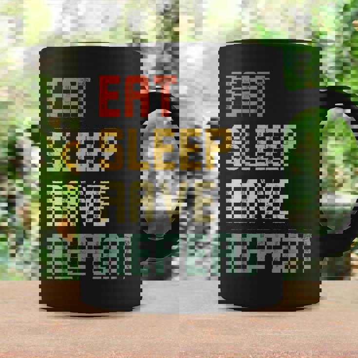 Eatleep Rave Repeat Edm テクノ コーヒーマグ ギフトのアイデア