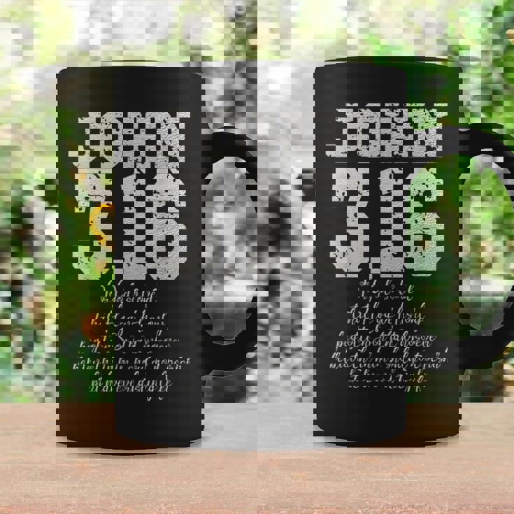 For Godo Loved The World John 316 聖書の言葉 キリスト教 コーヒーマグ ギフトのアイデア