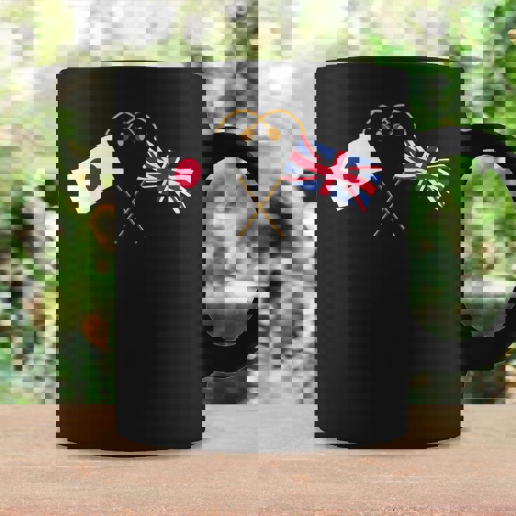 Japanese Flag British Flag 英国遺産 イングリッシュルーツ 日本の国旗 イギリスの国旗 コーヒーマグ ギフトのアイデア