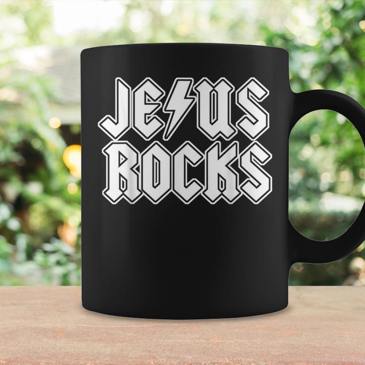 Christiaan Roks Jesus Rocks Funny Christian Rocker Jesus Rocks Coffee Mug | Mazezy
