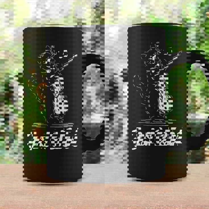 Just Cellin チェロ奏者 猫の音楽家 チェロを演奏 チェロ奏者 コーヒーマグ ギフトのアイデア