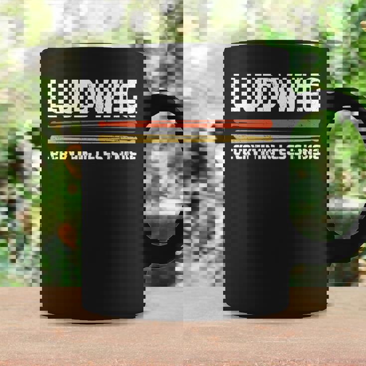 Ludwig Everything Else Is Noise クラシック音楽ドラムスティック 長袖tシャツ コーヒーマグ ギフトのアイデア