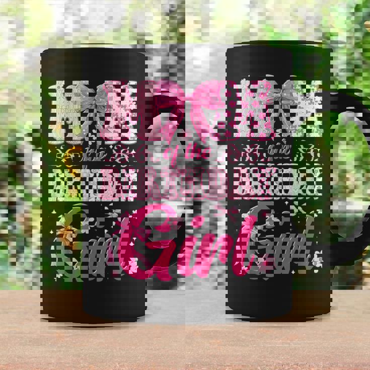 Mom Of The Birthday Girl Family Pink Bow Family Party Coffee Mug Gifts ideas