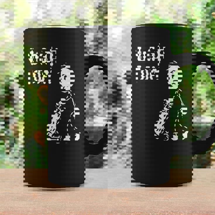 No Golf Todayadtick Man ユーモア ゴルフカートを押す コーヒーマグ ギフトのアイデア