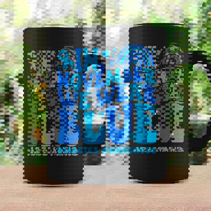 In November We Wear Ribbon Blue Diabetes Awareness Women Coffee Mug Gifts ideas