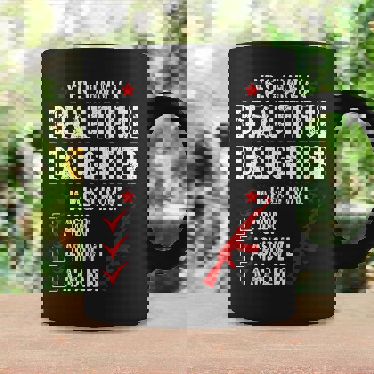 メンズ Yes I Have A Beautiful Daughters I Also Havearcastic コーヒーマグ ギフトのアイデア