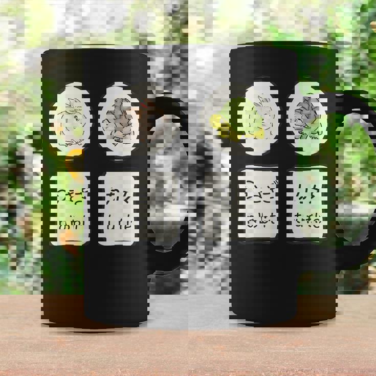 うさぎと亀の日本語かなと英単語かわいい コーヒーマグ ギフトのアイデア