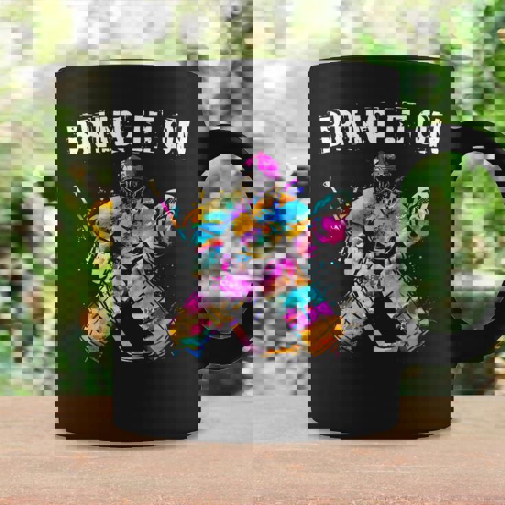 アイスホッケー選手 ゴールキーパー アイスホッケーゴールキーパーギフト コーヒーマグ ギフトのアイデア