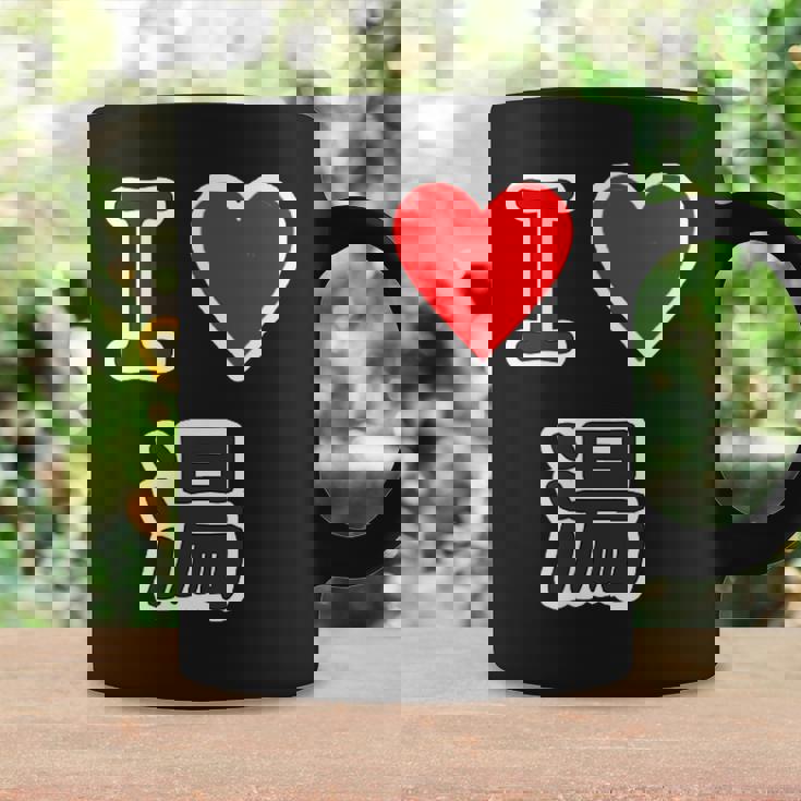 アイラブ・湯【変なデザイン屋さん】温泉 お風呂 銭湯 お土産 旅行 ハート スタッフ メッセージ・面白い デザイン コーヒーマグ ギフトのアイデア