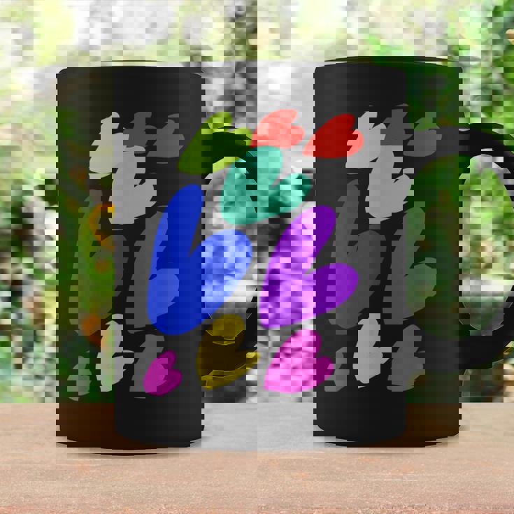カラフルハート コーヒーマグ ギフトのアイデア