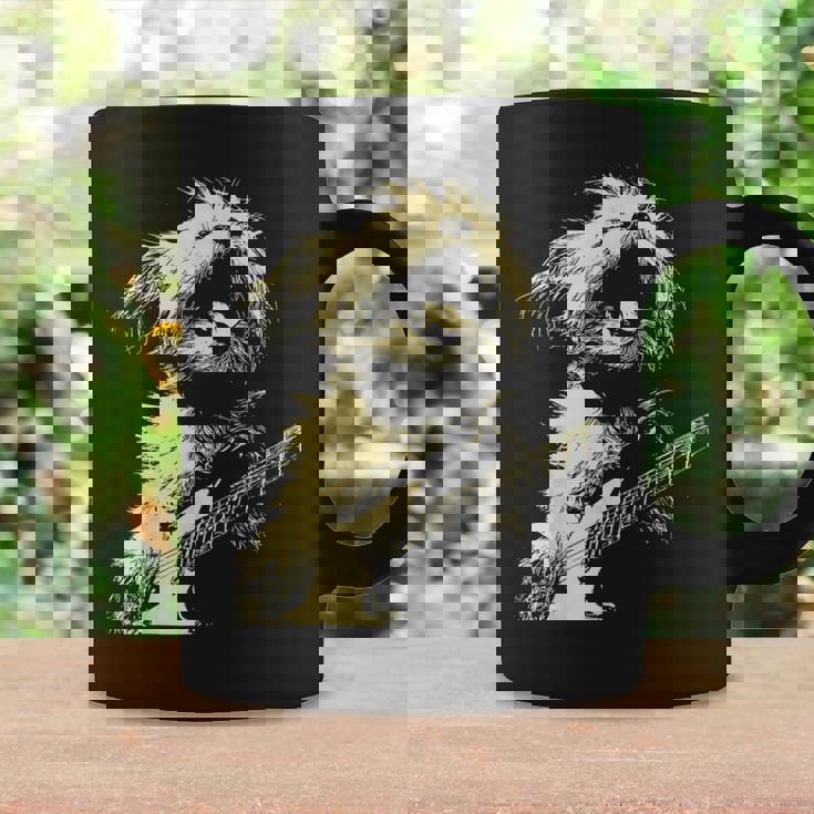 ギターロッカー ギタリスト 動物 パンク グランジ犬とマルチーズ コーヒーマグ ギフトのアイデア