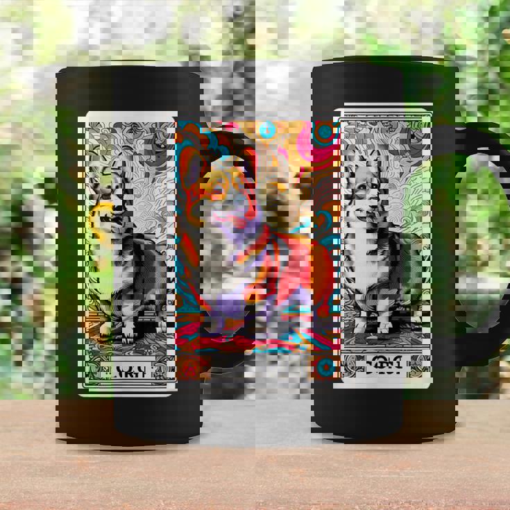 コーギー 面白いtシャツ 犬 タロット カード かわいい メンズ 子供 おもしろ 服 グッズ ネタ わんこ コーヒーマグ ギフトのアイデア