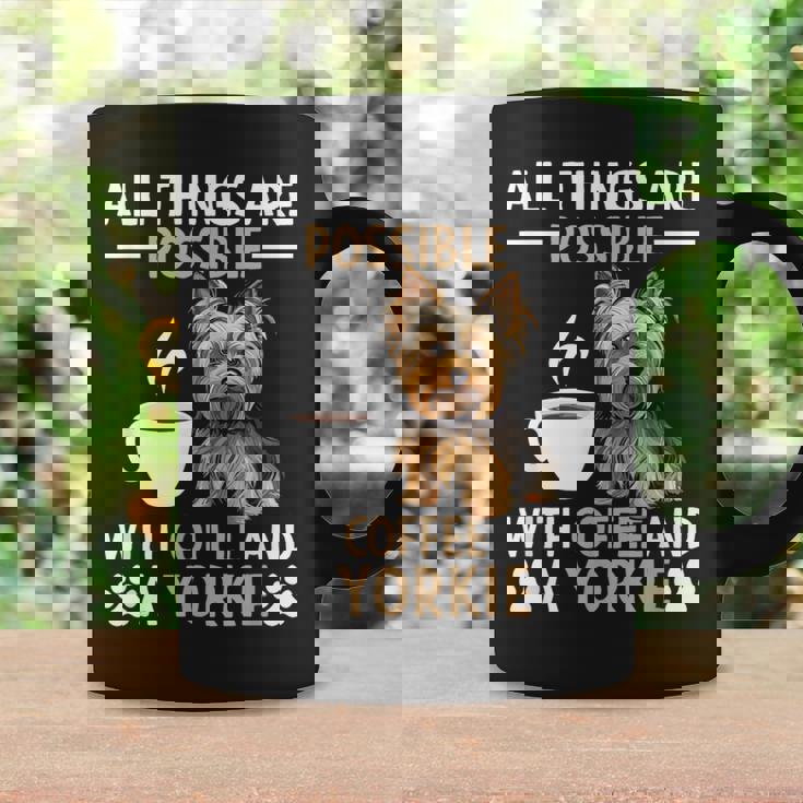 コーヒーとヨーキー ヨークシャー テリアでできるすべてのこと コーヒーマグ ギフトのアイデア