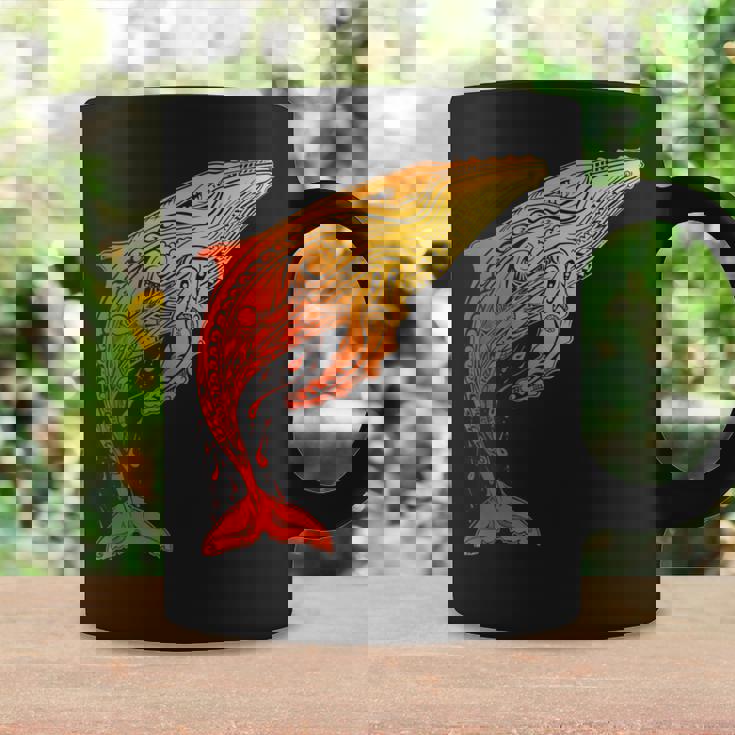 ザトウクジラ ネイティブ ハワイアン ハワイアン トライバル コーヒーマグ ギフトのアイデア