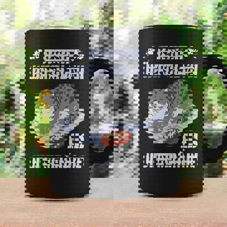 スリープシャツ猫、面白い、ドイツ語で コーヒーマグ ギフトのアイデア