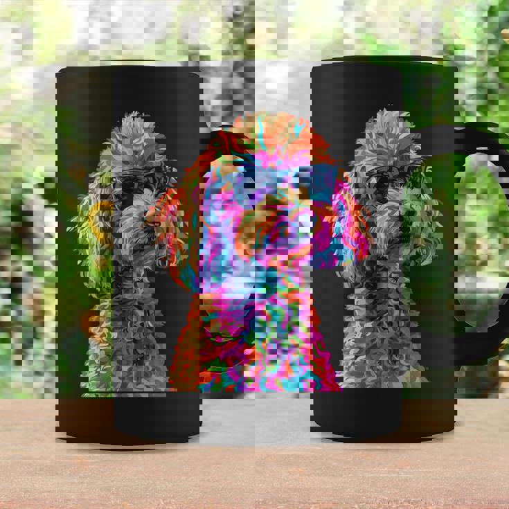 トイプードル愛好家デザイン ポップアート 面白いトイプードル 犬 長袖tシャツ コーヒーマグ ギフトのアイデア