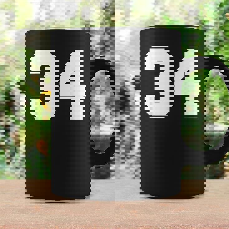 ナンバー34 スポーツジャージプレーヤー 34 ファン フロントプリント ヴァーシティ コーヒーマグ ギフトのアイデア