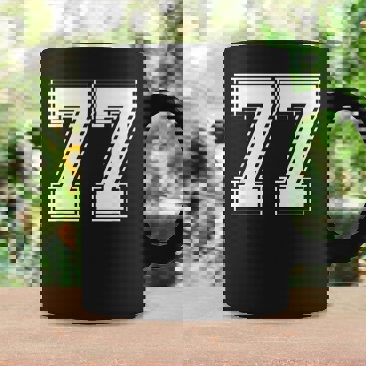 ナンバー77 野球 フットボール 誕生日 コーヒーマグ ギフトのアイデア